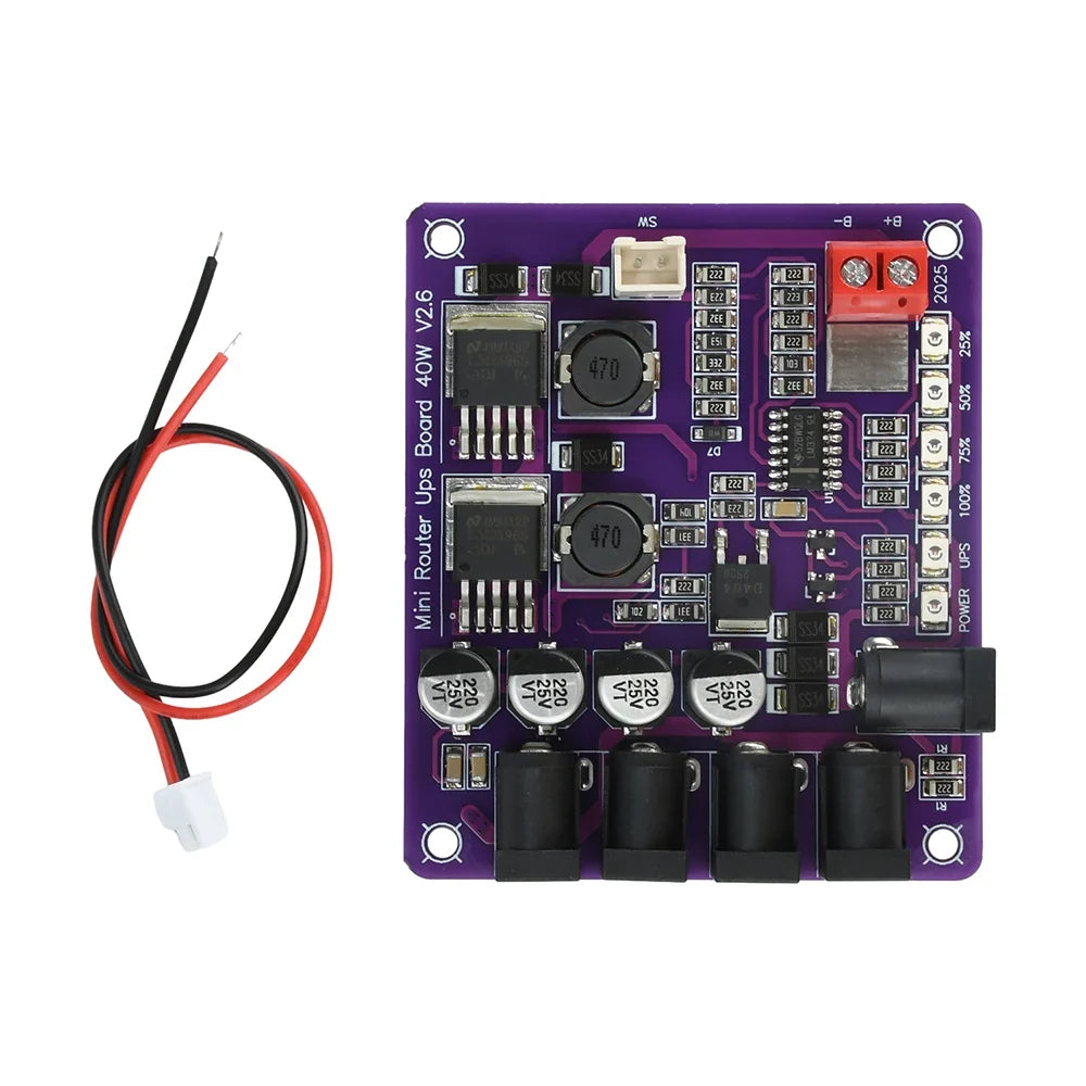 40W 4-Port UPS Power Module 12.6V Battery Charging Board