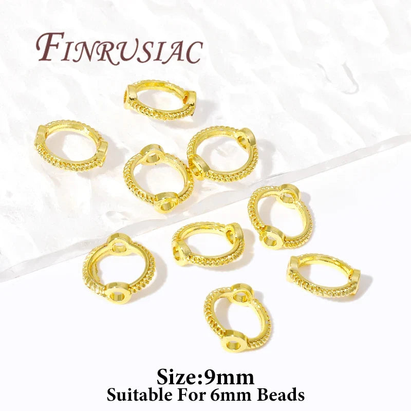 Gold & Silver Plated Brass Bead Frame Rings – DIY Jewelry Findings