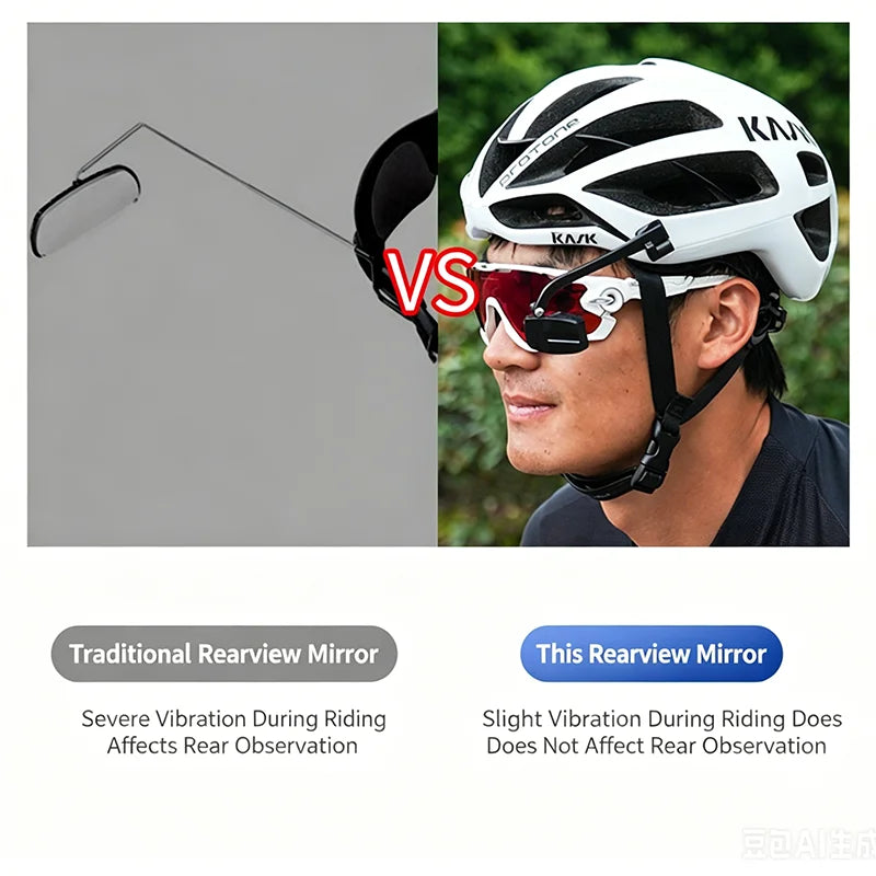 360° Adjustable Rear View Mirror Cycling Glasses & Helmet Mount