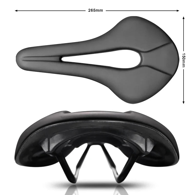Ergonomic PU Leather Bike Saddle – Hollow Cushion Seat Pad