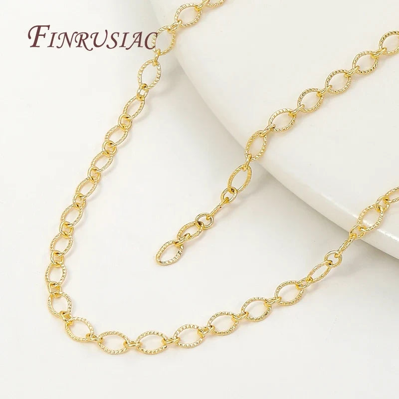 18K Gold Plated Brass Chain – DIY Necklace & Bracelet Making