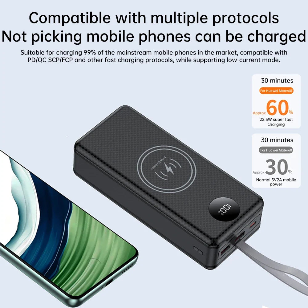 16×18650 Power Bank Case – 22.5W Fast & 15W Wireless Charging
