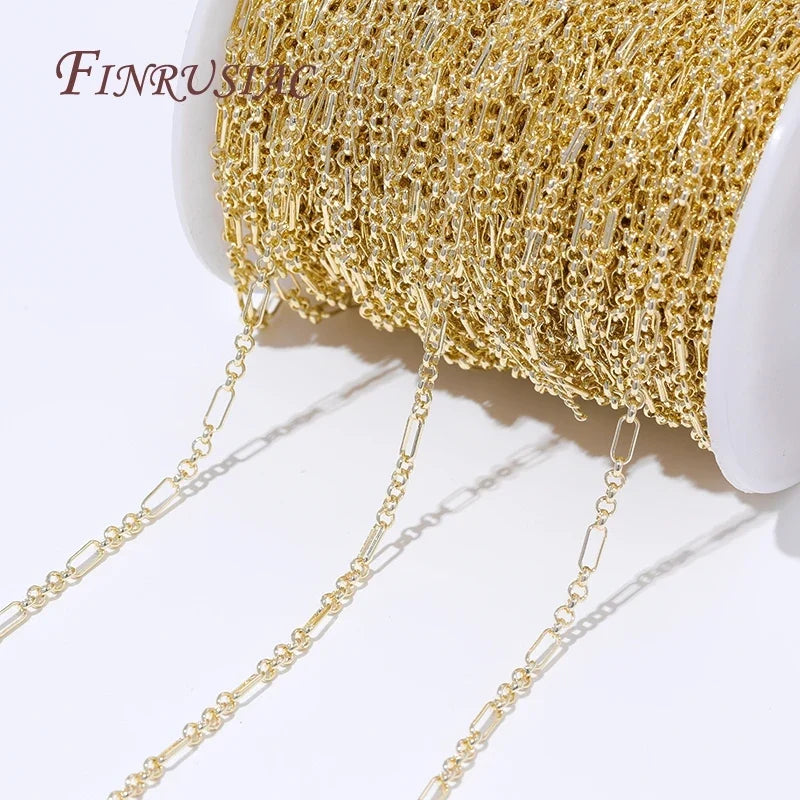 18K Gold Plated Rectangle Chain – DIY Necklace & Bracelet Supply