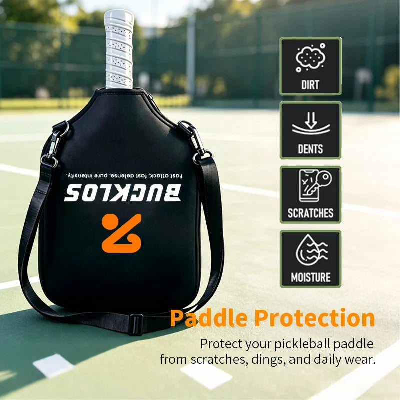 BUCKLOS Neoprene Pickleball Paddle Cover Bag with Zipper