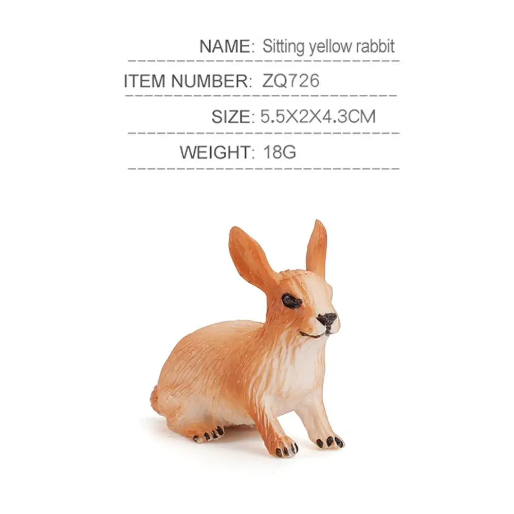 Rabbit & Fox Miniature Animal Figures – Cake Toppers & Decor