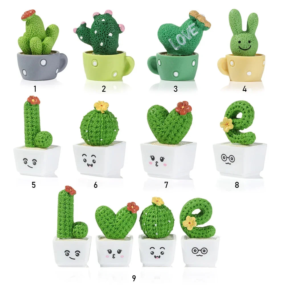 Fairy Garden Cactus Miniature Figurines – Micro Landscape Decor