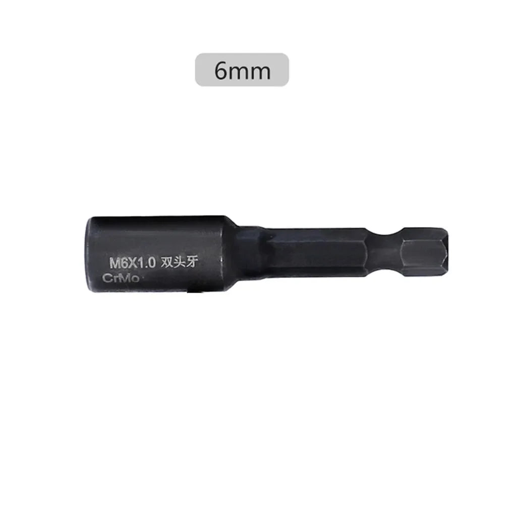 Self-Tapping Socket Adapter 1/4" Hex Shank – M6 M8 M10