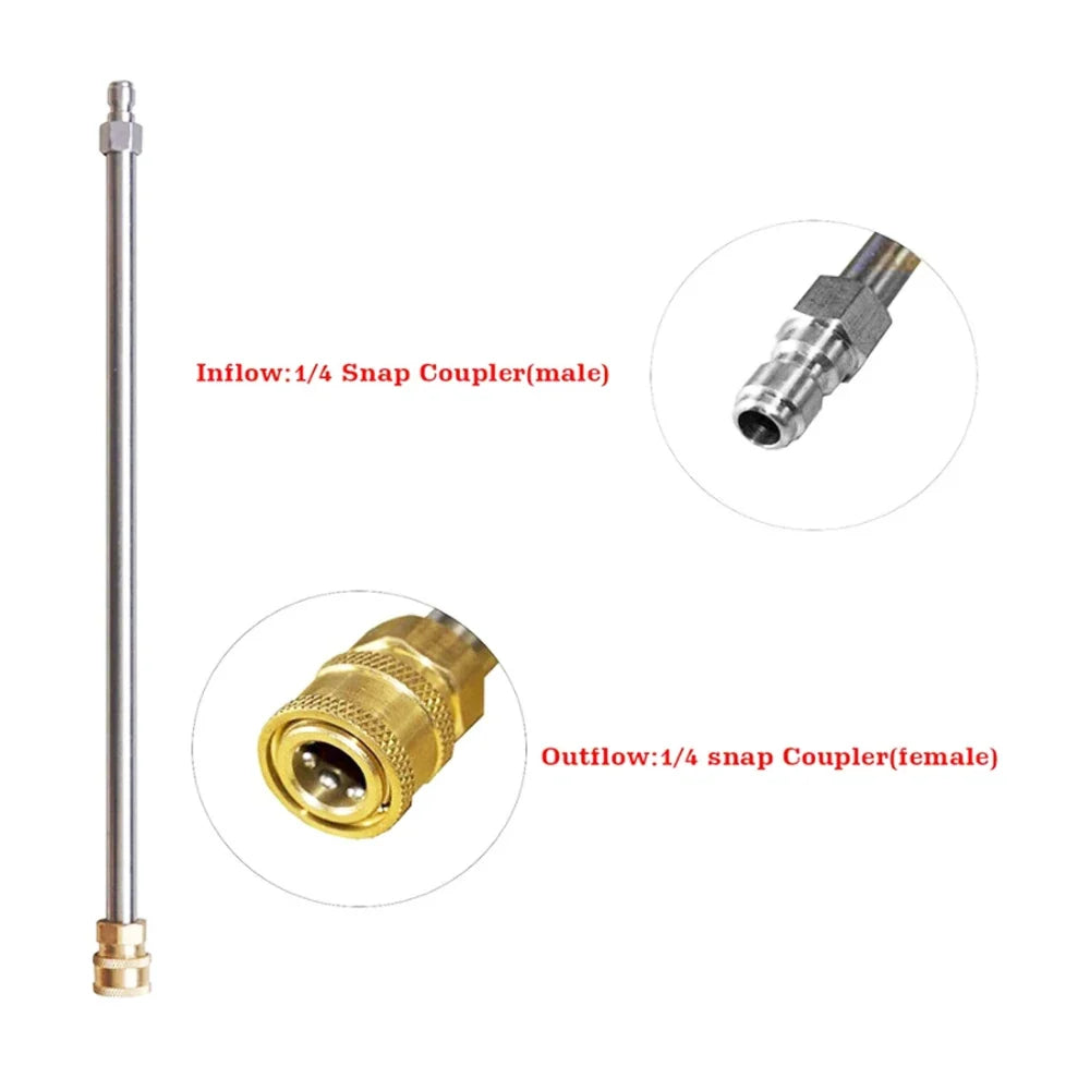 Stainless Steel Pressure Washer Extension Wand 1/4" Quick Connect