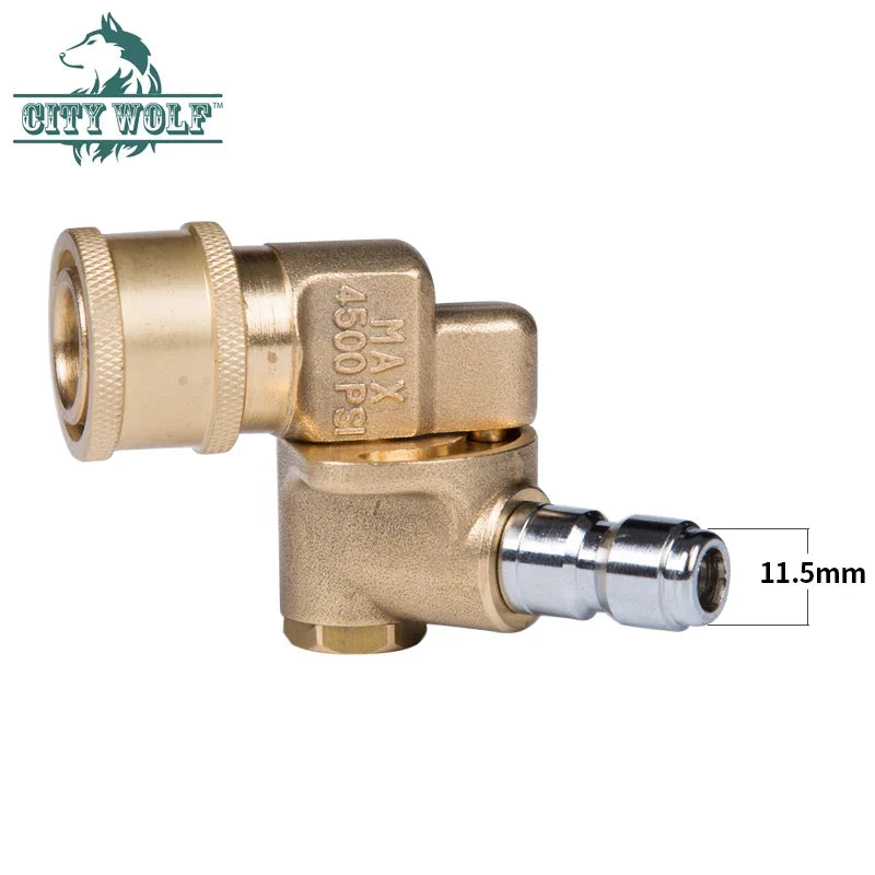 Pivoting Brass Coupler Pressure Washer 4500PSI 120° 5 Angles
