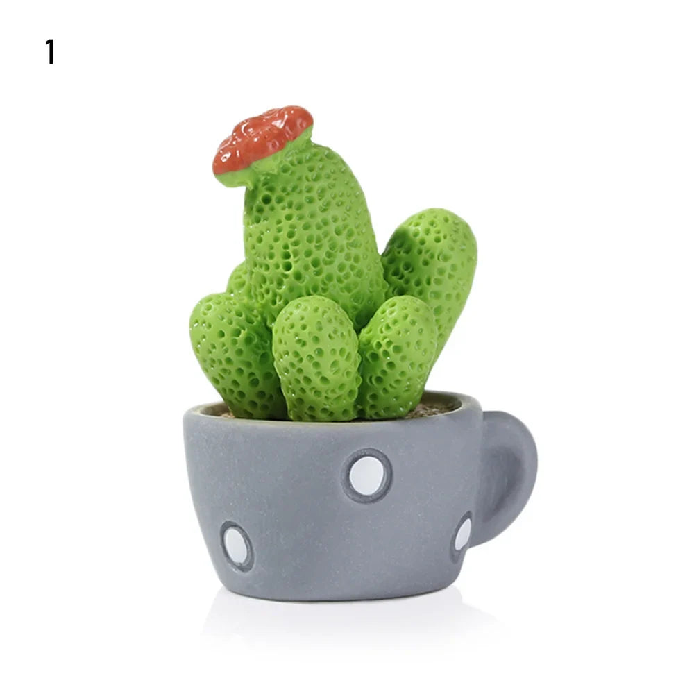Fairy Garden Cactus Miniature Figurines – Micro Landscape Decor