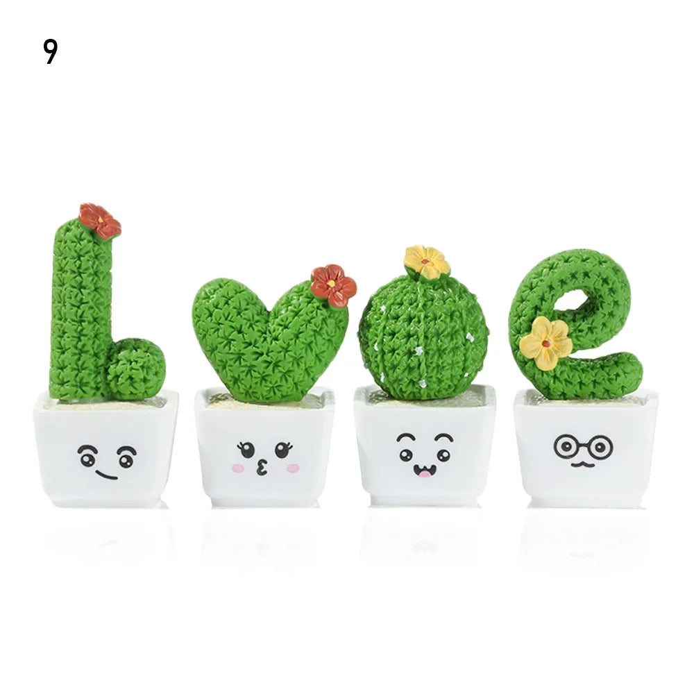 Fairy Garden Cactus Miniature Figurines – Micro Landscape Decor