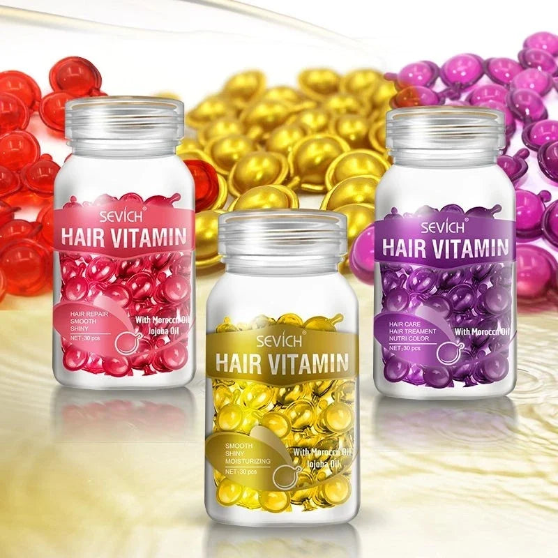 Sevich Hair Vitamin Capsules – Keratin & Moroccan Oil Serum