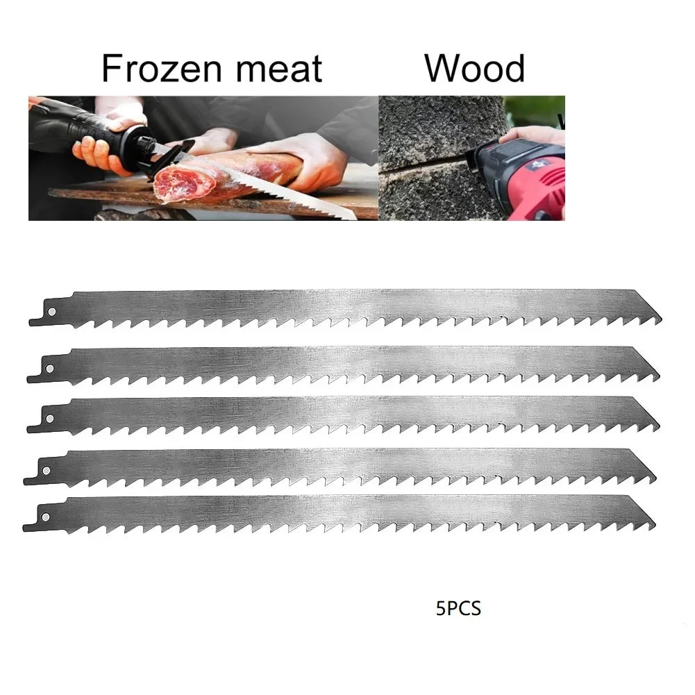 5-Pack 300mm Stainless Steel Reciprocating Saw Blades – Ice & Meat