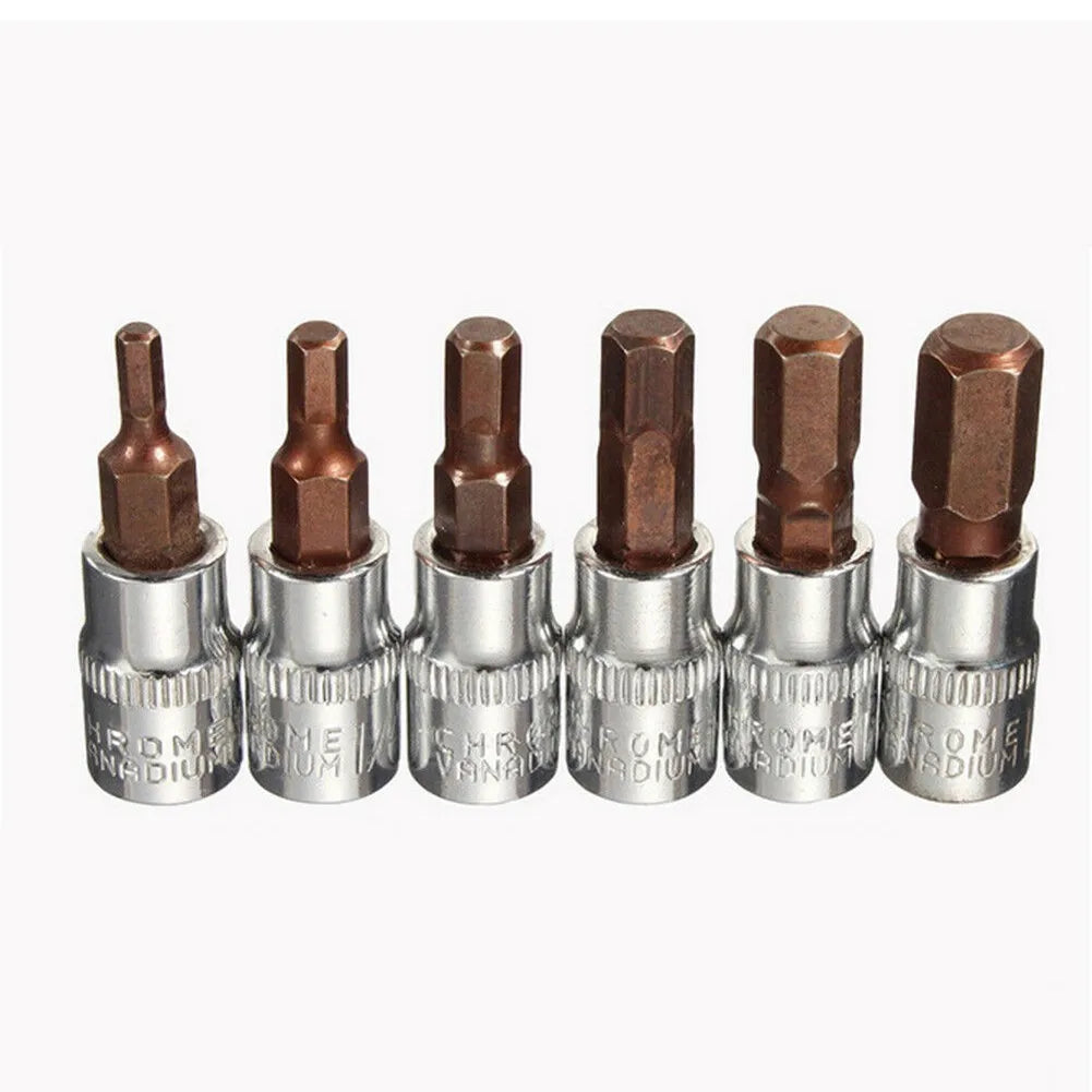 1/4" Hex Bit Socket Adapter Set H3–H8 | Chrome Vanadium