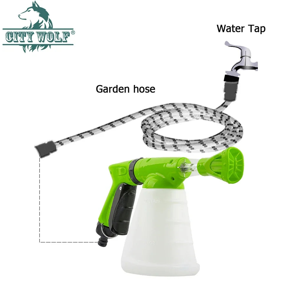 Soap Foam Gun Car & Garden Wash Nozzle – Tap Connector