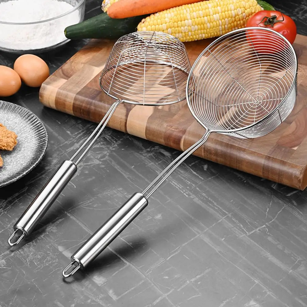 Stainless Steel Wire Mesh Skimmer Spoon – Rust-Proof & Dishwasher Safe