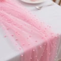 Pearl Tulle Sheer Table Runner 0.75×3M – Wedding & Party Décor
