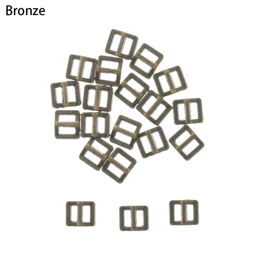 20pcs Mini 3mm Metal Tri-Glide Buckles – DIY Doll Bags & Belts