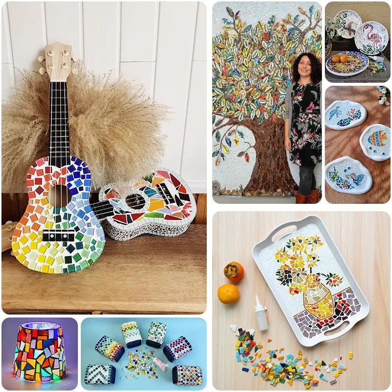 Crystal Mosaic Tiles 1.5cm – 50 Colors 200g DIY Craft Pack