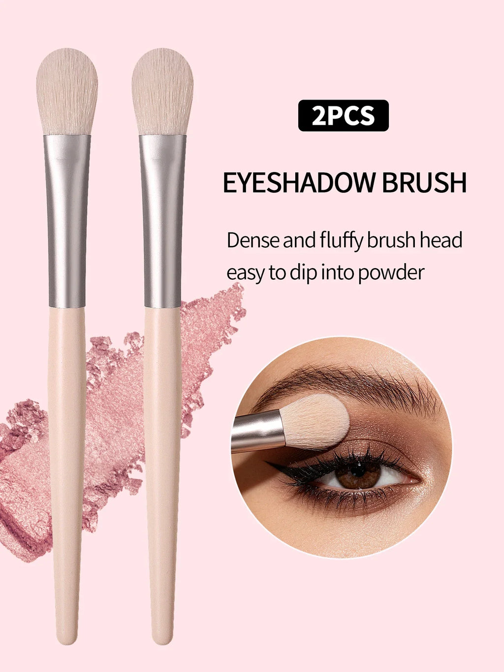 2PCS Professional Eye Makeup Brush Set – Eyeshadow & Concealer