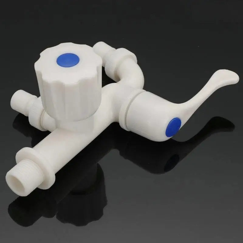 Dual Outlet G1/2" Water Tap – Independent Control & Hose Adapters