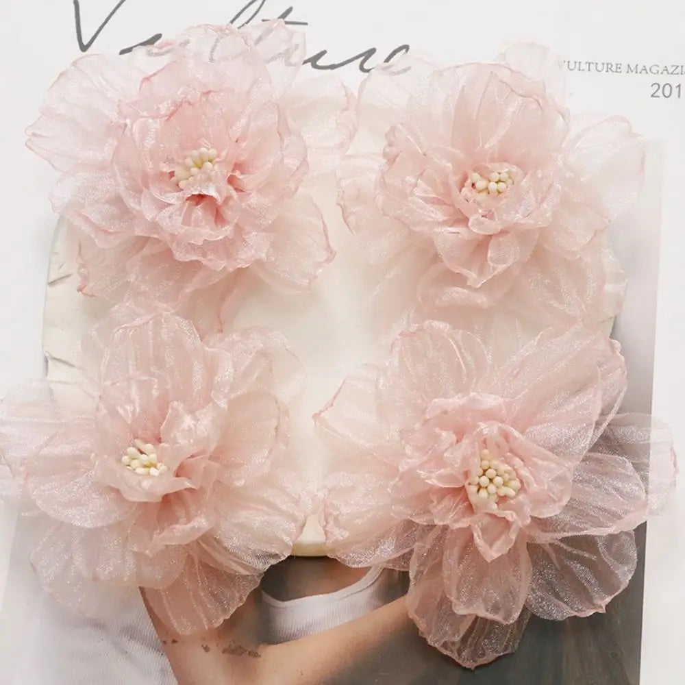 Organza Fabric Flower 75mm – Wedding & DIY Accessories