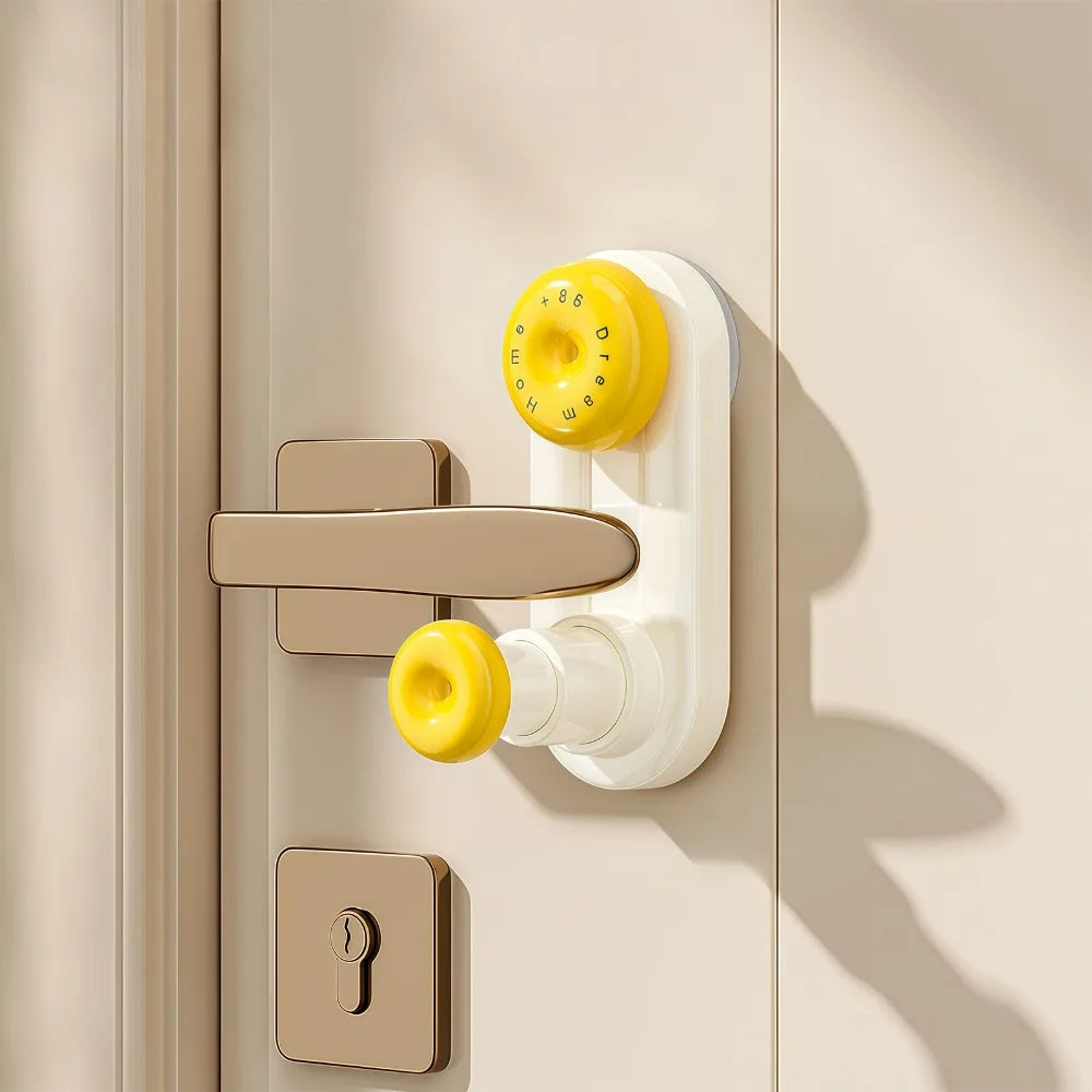 Suction Cup Door Security Stopper – 3-Gear Child Safety Lock