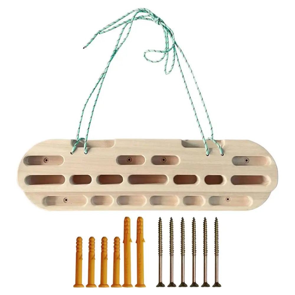 Wooden Rock Climbing Hangboard – Finger Grip Strength Trainer