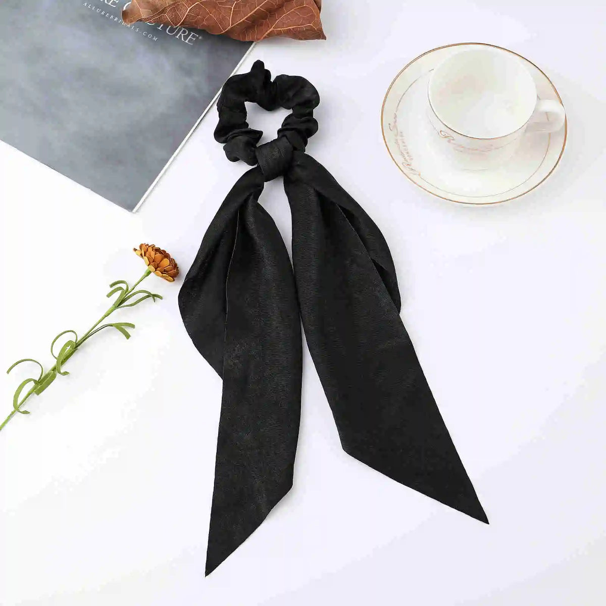 Korean Polka Dot Scrunchies – Women's Elastic Hair Ties & Scarf