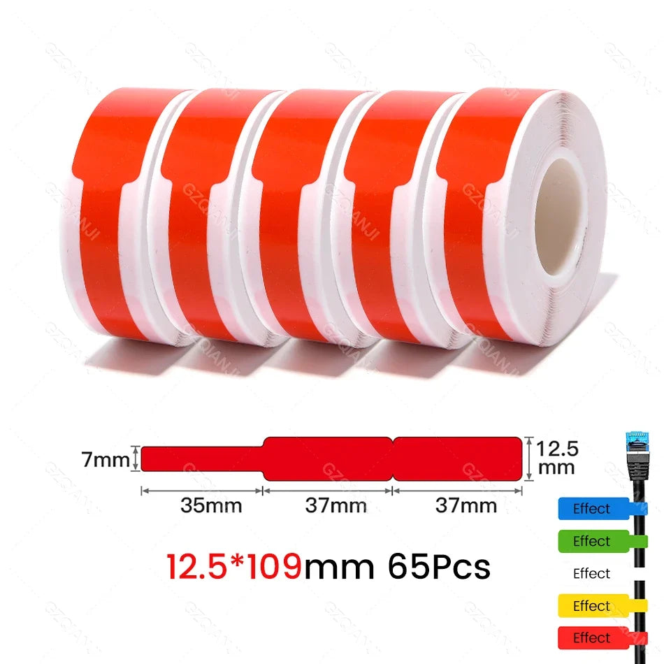 Niimbot Thermal Cable Label Stickers – Waterproof Self-Adhesive Tags