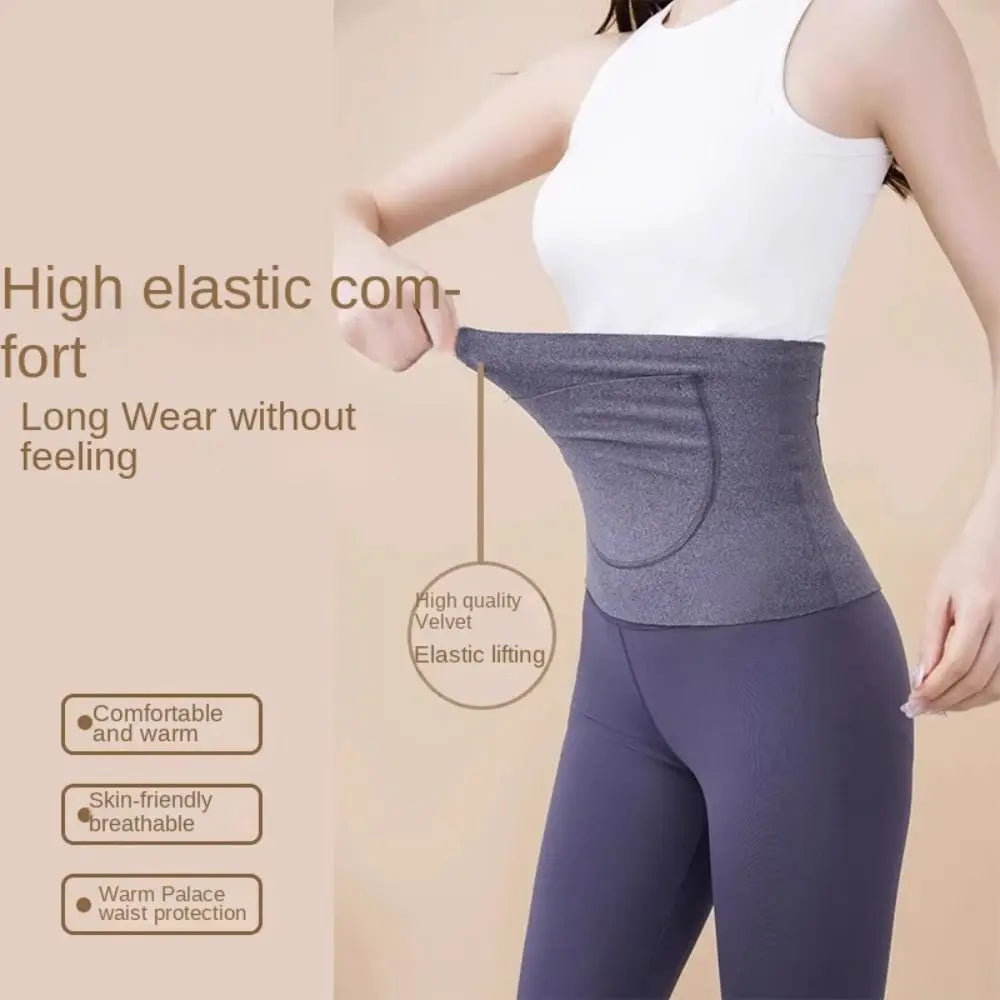 Women's Thermal Waist Belt – Double Pocket Belly Warmer Shaper