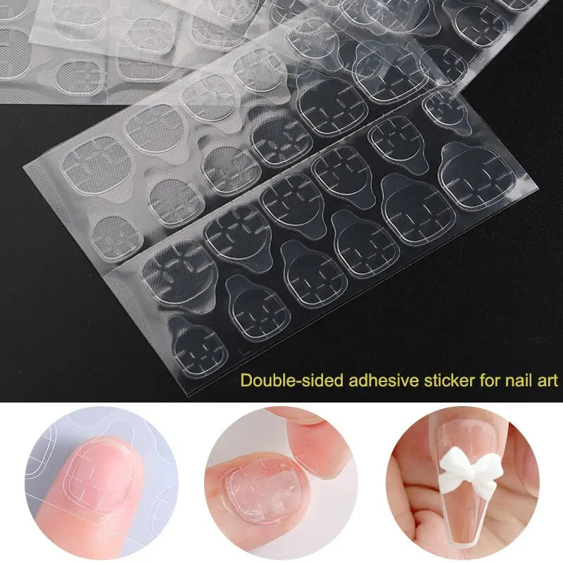 120pcs Double-Sided Nail Glue Stickers for False Nails – 5 Sheets