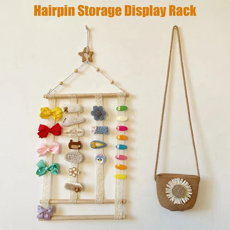 Wall-Mounted Hair Accessories Storage Rack – Clips & Headbands