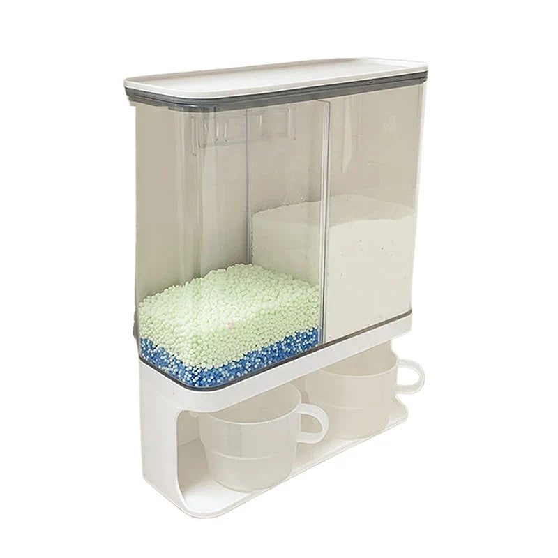 Wall-Mounted Transparent Storage Jar for Laundry Beads & Powder