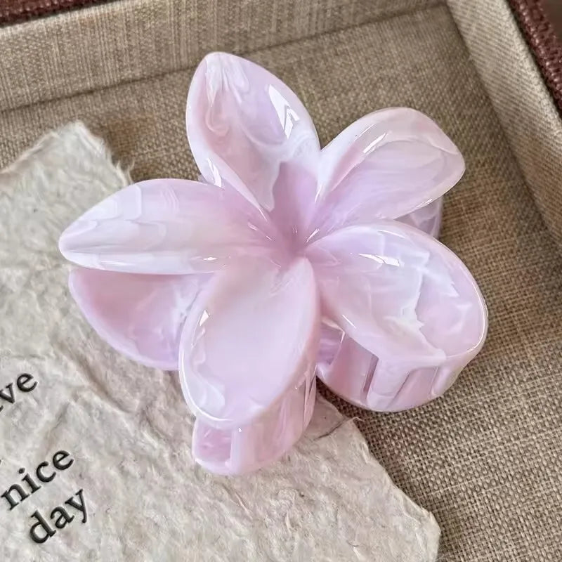 Korean Hawaiian Gradient Flower Hair Claw Clip for Women