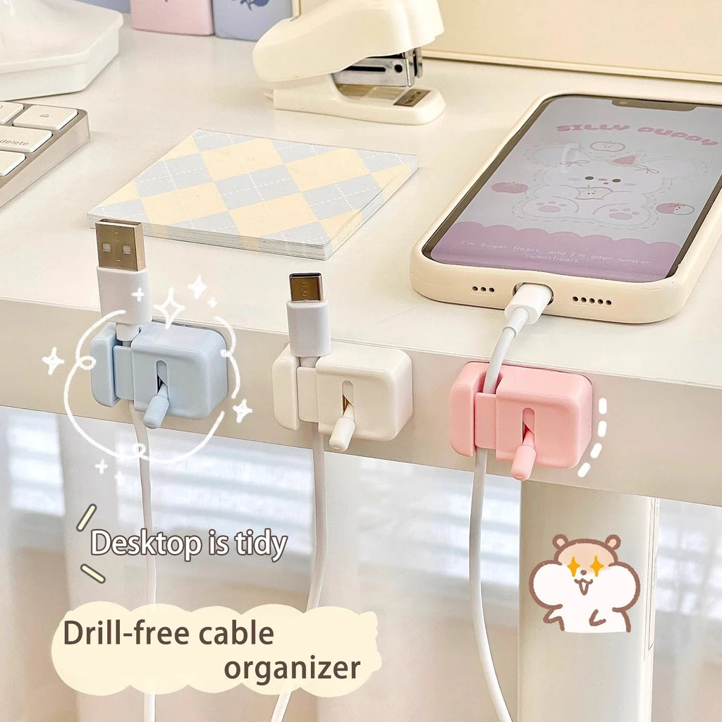 No-Drill Desk Cable Management Clip – Cord Organizer