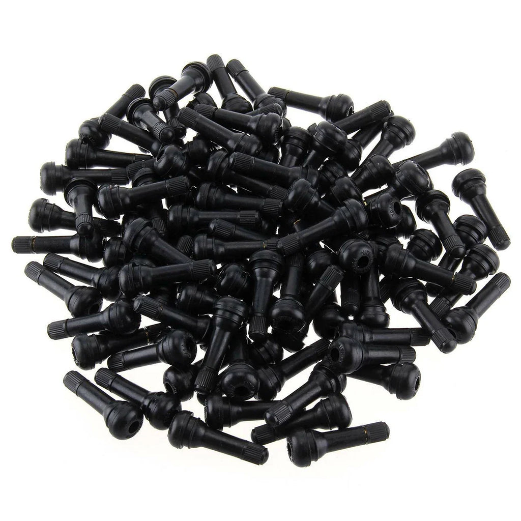 100Pcs TR414 Snap-In Tubeless Tire Valve Stems – Universal Fit