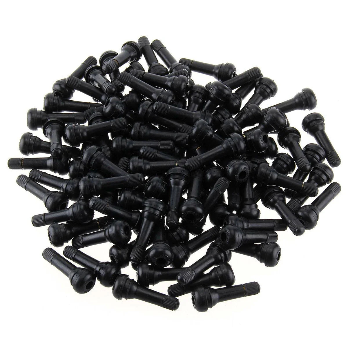 100Pcs TR414 Snap-In Tubeless Tire Valve Stems – Universal Fit
