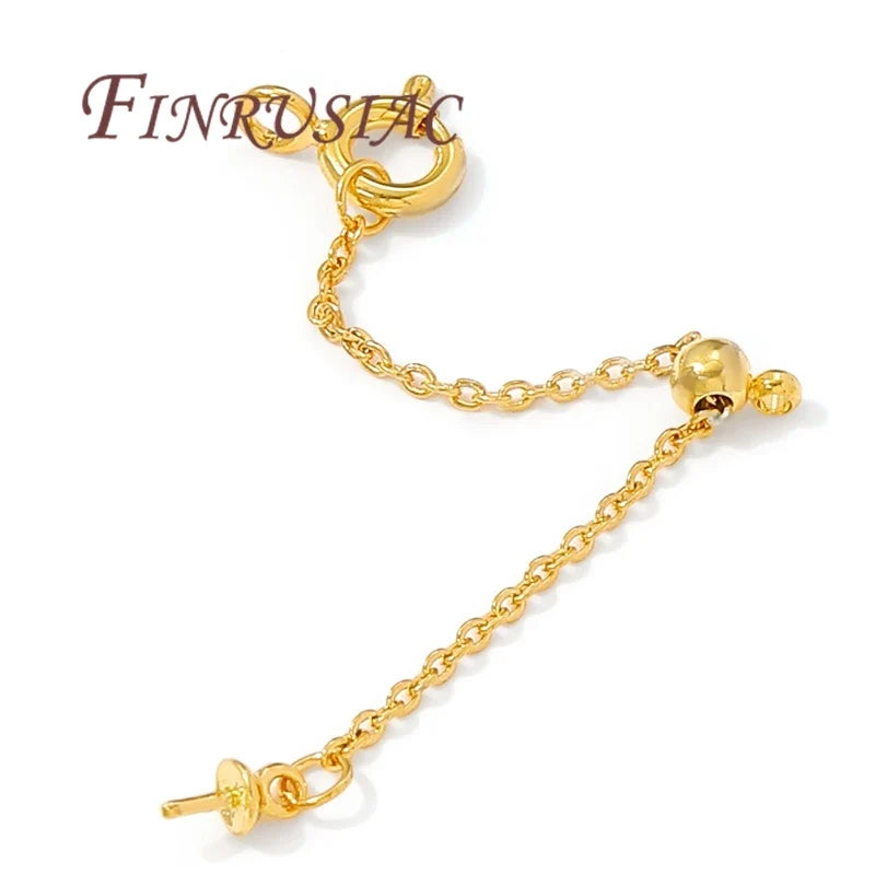 18K Gold Plated Chain Extender with Spring Clasp | FINRUSIAC