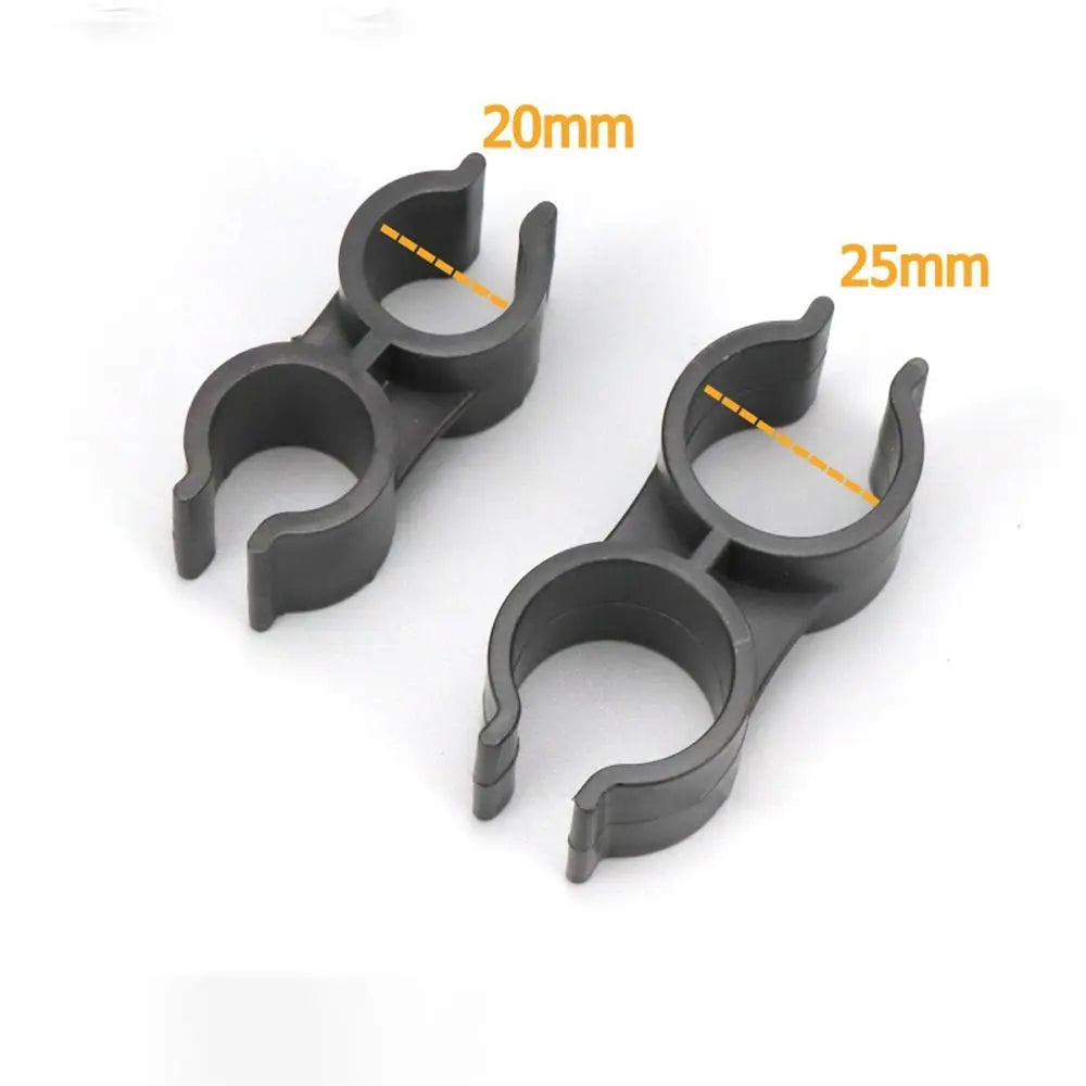 6pcs PVC Pipe Clamps 20/25mm Double U-Type Garden Irrigation
