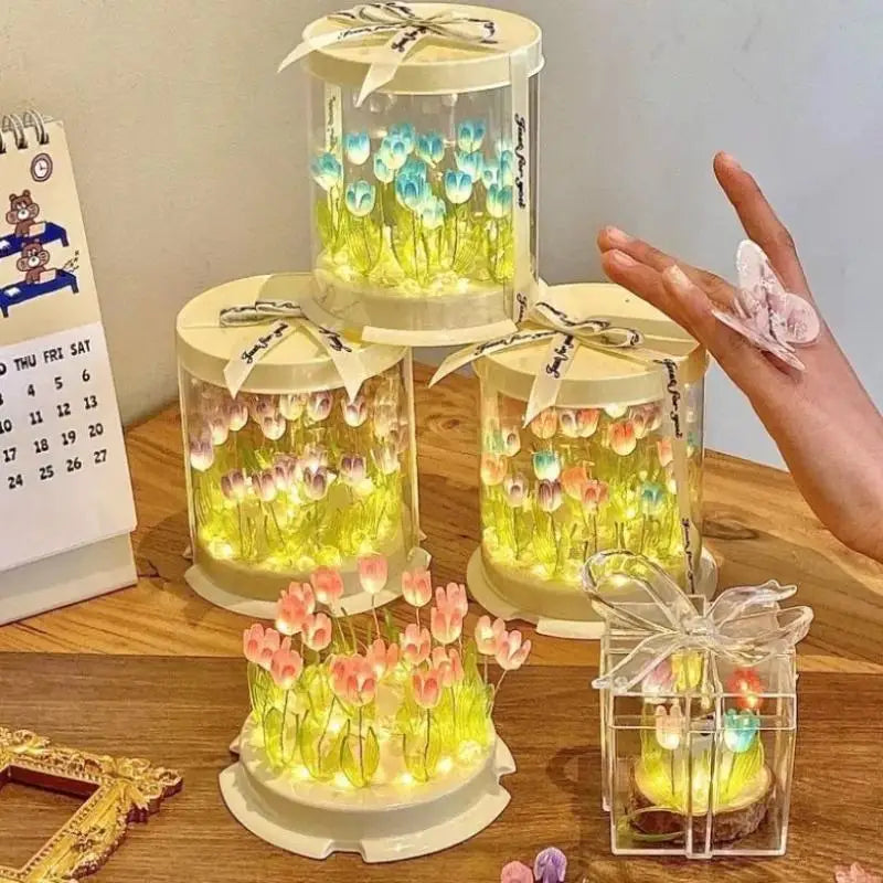 DIY Flower Sea Night Light Lamp Kit – Handmade Craft Decor