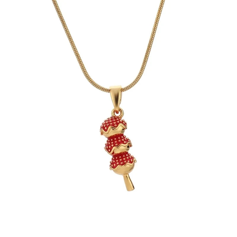 Women's Gold-Plated Copper Pendant Necklace – Steel Chain