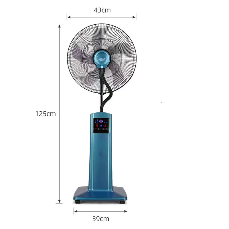 16-Inch Pedestal Mist Fan | Remote, Timer & 3 Speeds