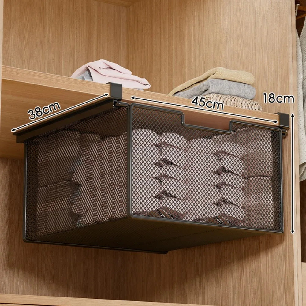 Under-Shelf Hanging Storage Basket | Pull-Out Cabinet Organizer
