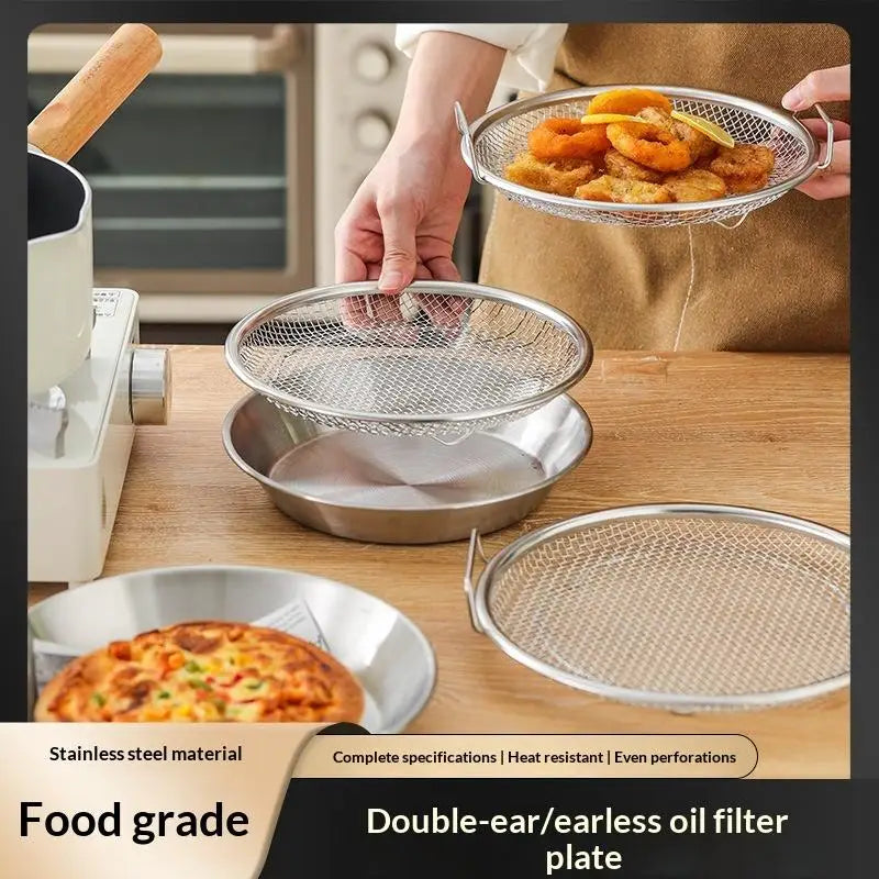Stainless Steel Oil Filter Tray & Frying Mesh Basket