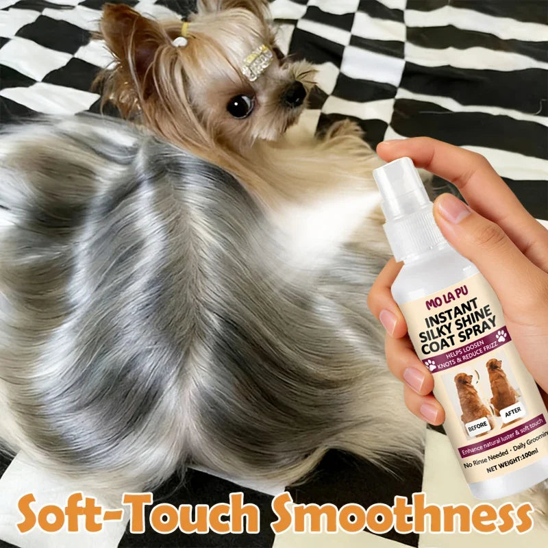 10-in-1 Dog Long Hair Grooming Spray – Detangle & Shine