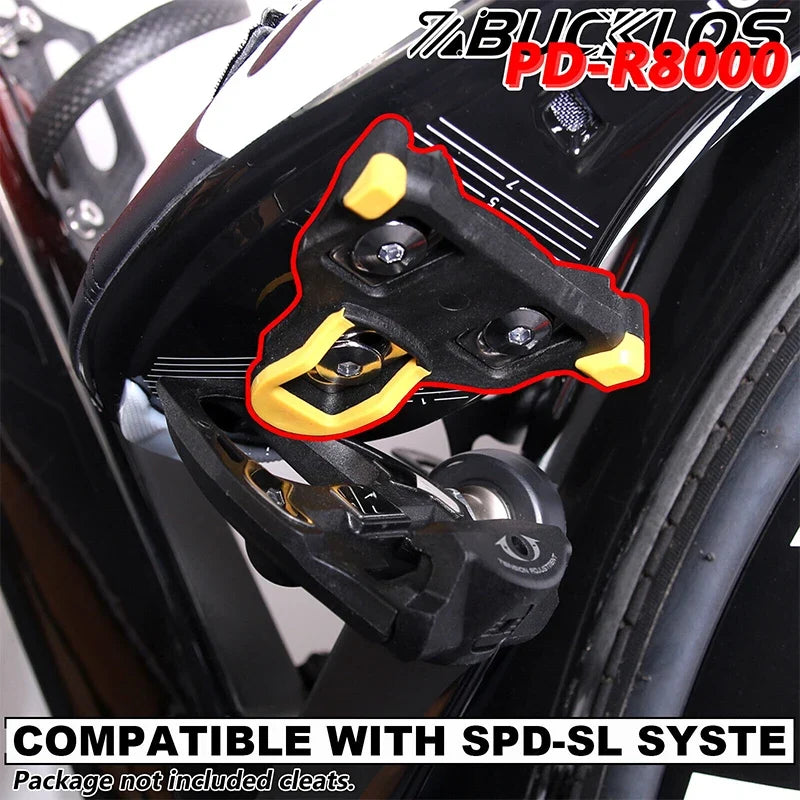 BUCKLOS Clipless Road Bike Pedals SPD-SL Nylon 9/16" | R8000