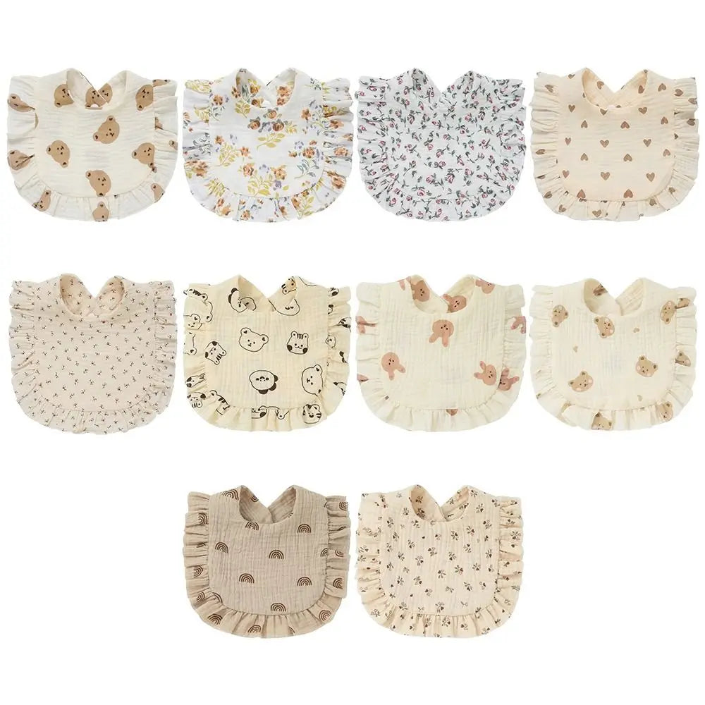 Soft Cotton Baby Bibs – Colorful Infant Burp Cloths 0–2 Yrs