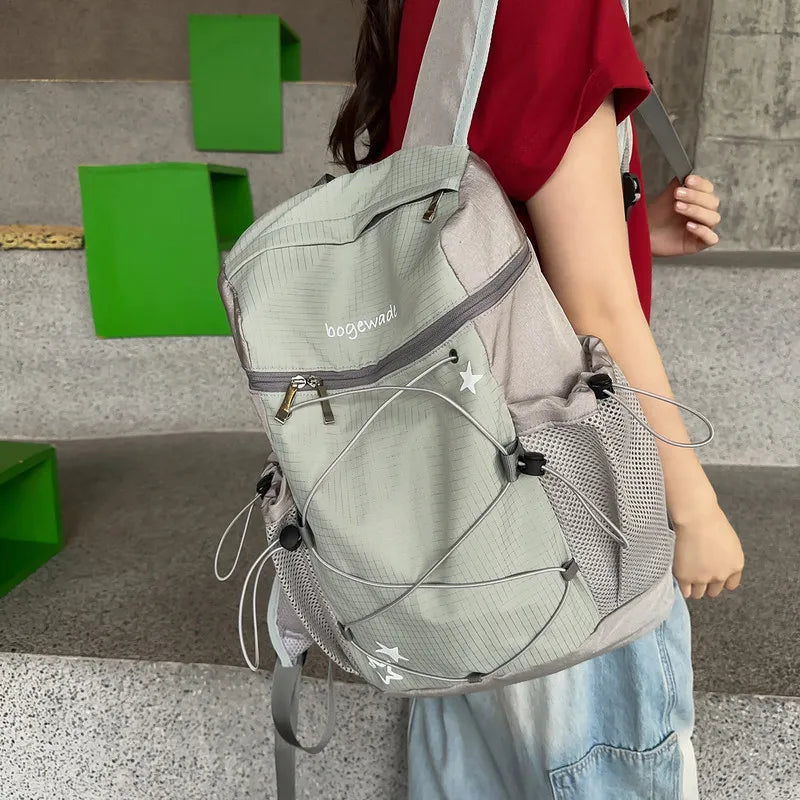 Korean Polka Dot Mini Backpack – Stylish Nylon Commuter Bag