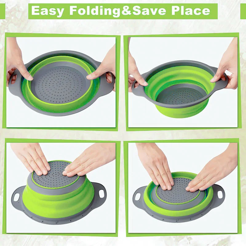 Foldable Silicone Colander Basket – Fruits & Vegetables